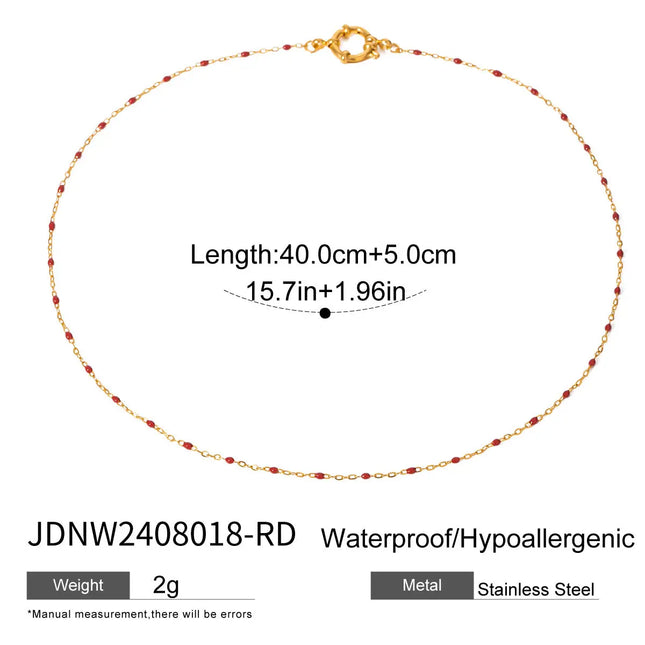 Stainless Steel Red Agate Cross Necklace null