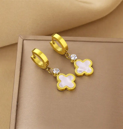 Titanium Steel No-Fading Geometric Earrings null