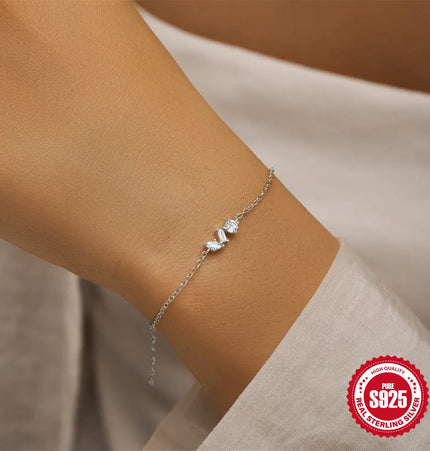 S925 Sterling Silver Horse Eye Geometric Bracelet for Women null