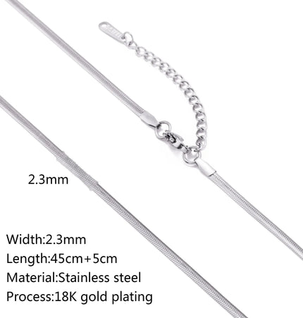 Stainless Steel 18K Gold Plated Chain Necklace – Base for Personalized Jewelry null