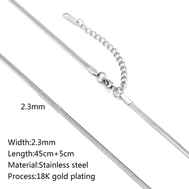 Stainless Steel 18K Gold Plated Chain Necklace – Base for Personalized Jewelry null