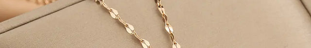 Gold Luxurious Diamond-studded Titanium Steel Necklace Women's Fashion Jewelry Europe Wholesale