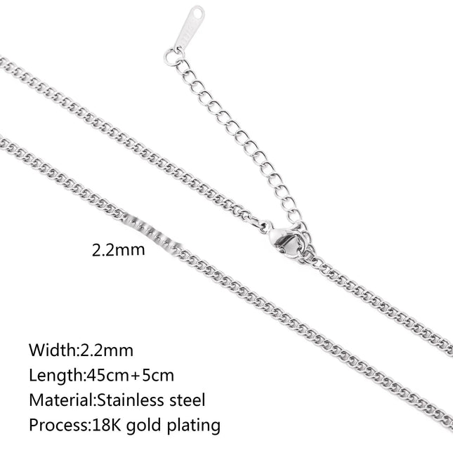 Stainless Steel 18K Gold Plated Chain Necklace – Base for Personalized Jewelry null