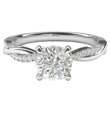 Silver Plated Elegant Engagement Ring null