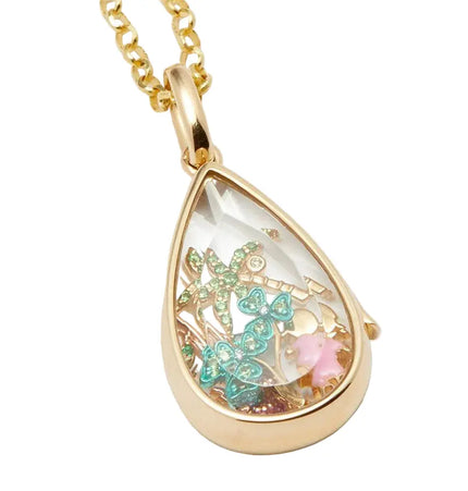 Heart & Water Drop Pendant Necklace null