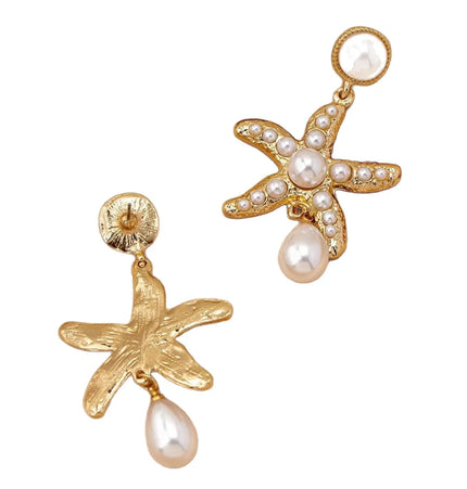 Luxury Starfish Pearl Earrings for Women | Wholesale Metal Jewelry null