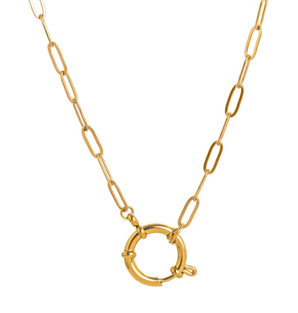 12 Birthstone Open Ring Pendant Necklace and Bracelet – Stainless Steel null