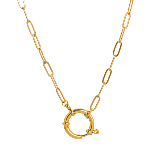 12 Birthstone Open Ring Pendant Necklace and Bracelet – Stainless Steel null