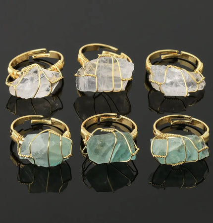 Crystal winding ring null