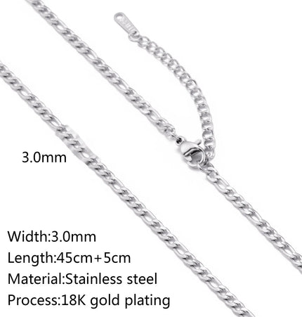 Stainless Steel 18K Gold Plated Chain Necklace – Base for Personalized Jewelry null