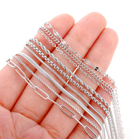 Stainless Steel 18K Gold Plated Chain Necklace – Base for Personalized Jewelry null