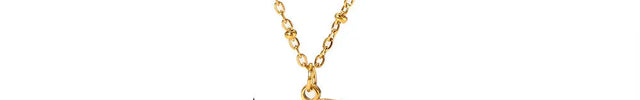 Titanium Steel Heart Necklace 18K Gold Plated null