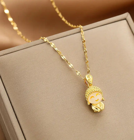 Gold Luxurious Diamond-studded Titanium Steel Necklace Women's Fashion Jewelry Europe Wholesale