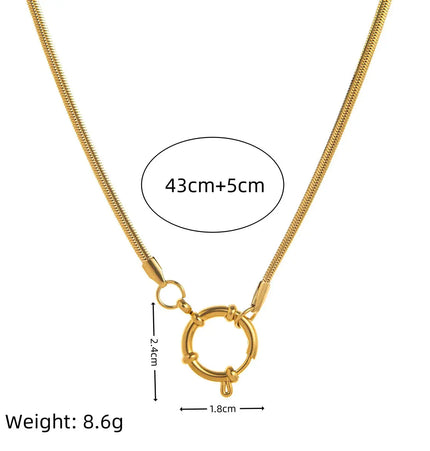 18K Gold Plated Stainless Steel DIY Chain Necklace null