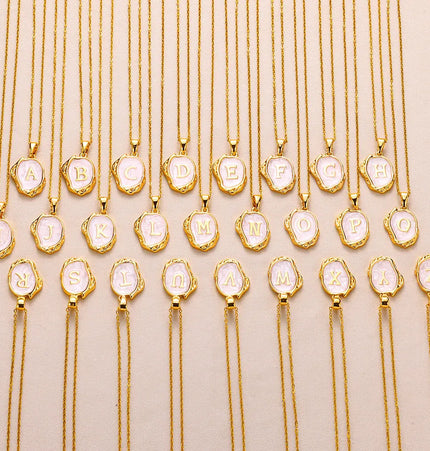 Minimalist Letter Pendant Necklace | Alphabet Wholesale Jewelry null