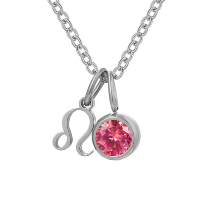 Constellation Zircon Birthstone Necklace – Stainless Steel null