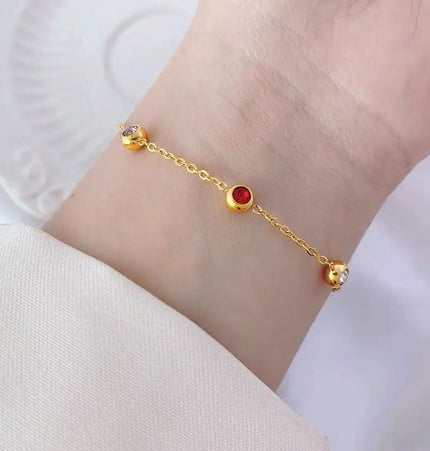 Five-Color Titanium Steel Bracelet null