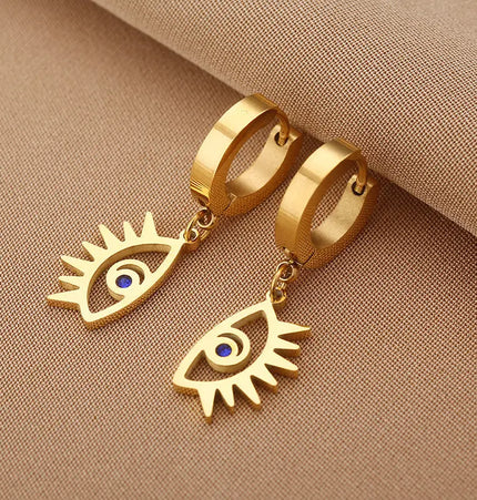 Titanium Steel No-Fading Geometric Earrings null