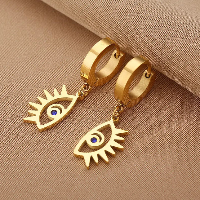 Titanium Steel No-Fading Geometric Earrings null