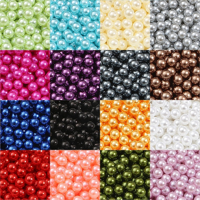 No Hole Round 3-10mm Imitation Pearl Loose Beads