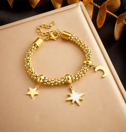 Summer Star Charm Stainless Steel Bracelet null