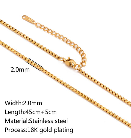 Stainless Steel 18K Gold Plated Chain Accessories – Base Chains for Personalized Jewelry null