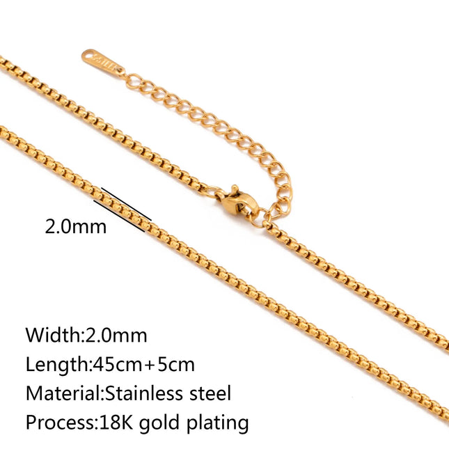 Stainless Steel 18K Gold Plated Chain Accessories – Base Chains for Personalized Jewelry null