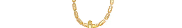 Gold Initial Letter Necklace – 26 Alphabet Pendant null