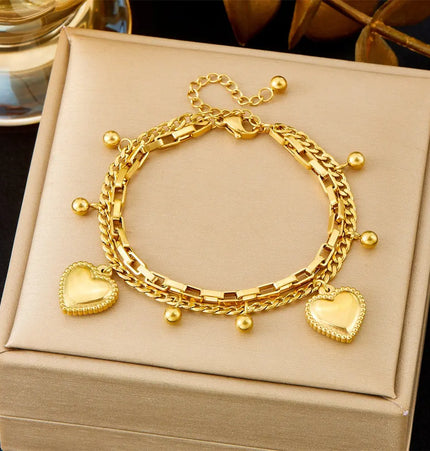 All-Matching Gold Fashion Bracelet – Titanium Steel Wholesale Jewelry null