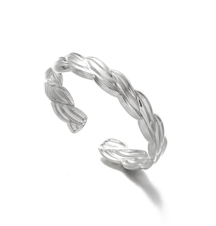 Stainless Steel Geometric Hollow Adjustable Ring null