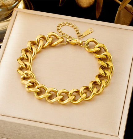 All-Matching Gold Fashion Bracelet – Titanium Steel Wholesale Jewelry null