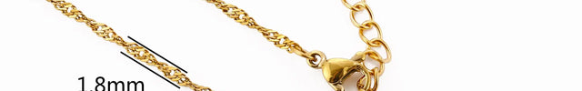 Stainless Steel 18K Gold Plated Chain Accessories – Base Chains for Personalized Jewelry null