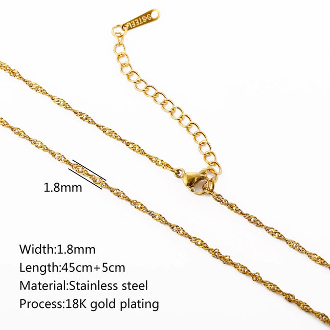 Stainless Steel 18K Gold Plated Chain Accessories – Base Chains for Personalized Jewelry null