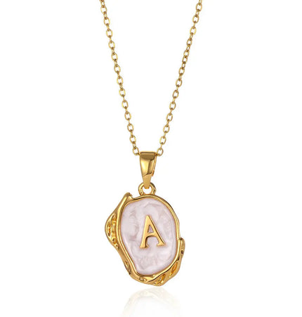 Minimalist Letter Pendant Necklace | Alphabet Wholesale Jewelry null