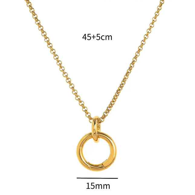 18K Gold Plated Stainless Steel DIY Chain Necklace null