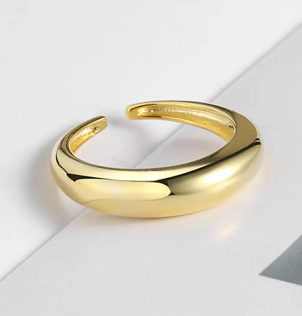 Minimal Irregular Gold Adjustable Ring null