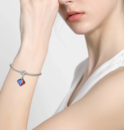 Volcanic Crystal Bow Pendant – 925 Sterling Silver Jewelry Charm null