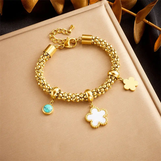 Summer Star Charm Stainless Steel Bracelet null