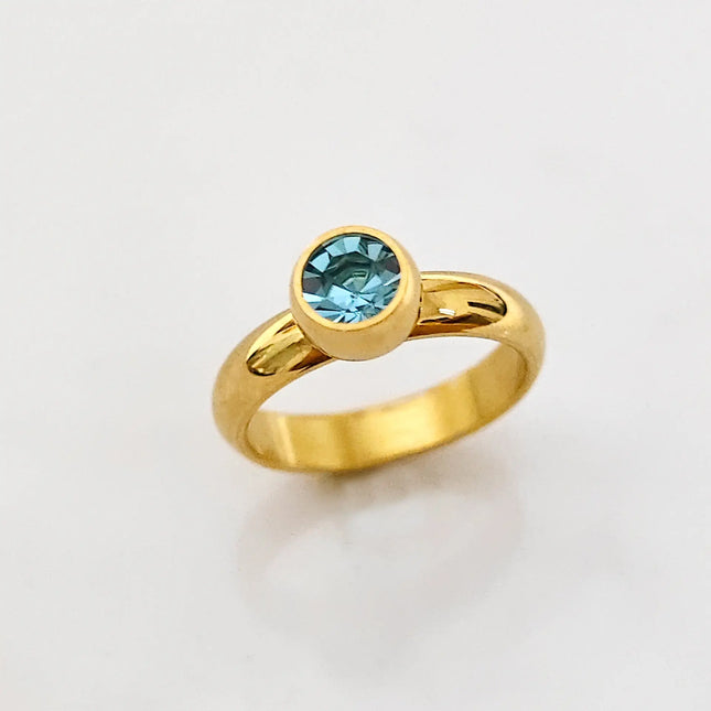 Minimalist Gold Stainless Steel Womens Ring null