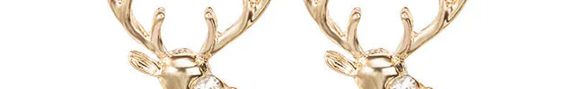 Elegant deer-inspired stud earrings null