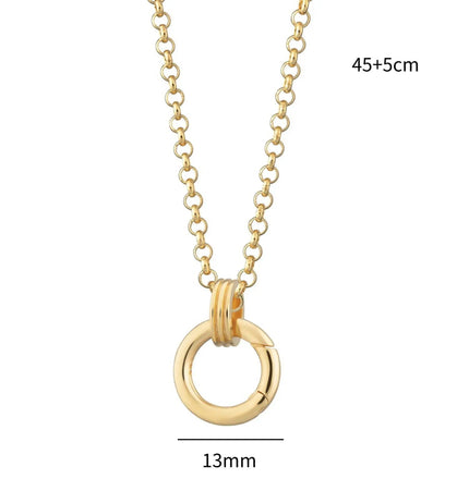 18K Gold Plated Stainless Steel DIY Chain Necklace null