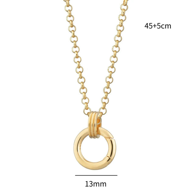 18K Gold Plated Stainless Steel DIY Chain Necklace null