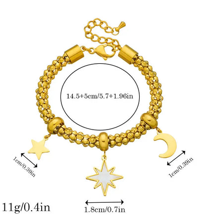 Summer Star Charm Stainless Steel Bracelet null