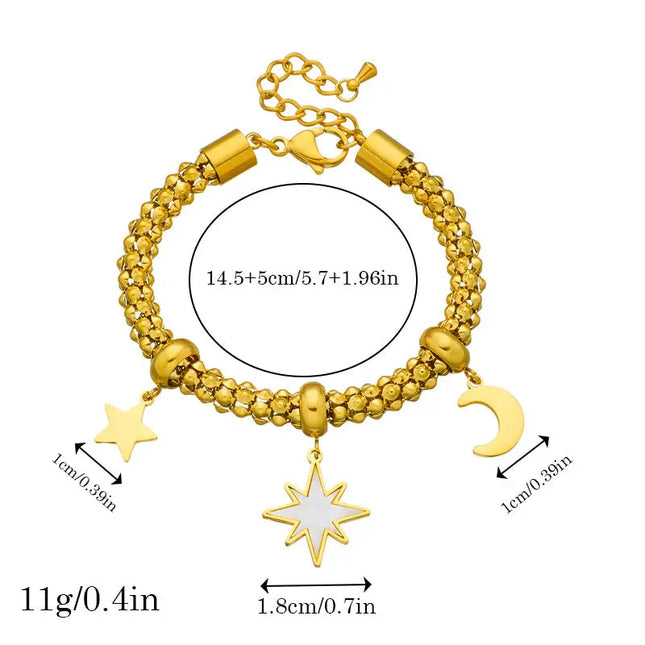 Summer Star Charm Stainless Steel Bracelet null