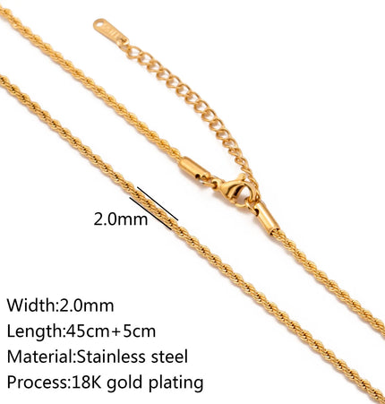 Stainless Steel 18K Gold Plated Chain Accessories – Base Chains for Personalized Jewelry null