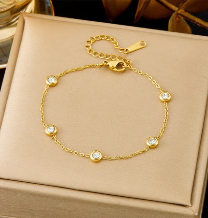 All-Matching Gold Fashion Bracelet – Titanium Steel Wholesale Jewelry null