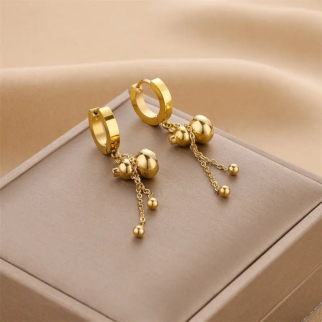 Titanium Steel No-Fading Geometric Earrings null