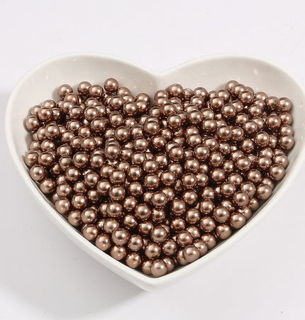 No Hole Round 3-10mm Imitation Pearl Loose Beads