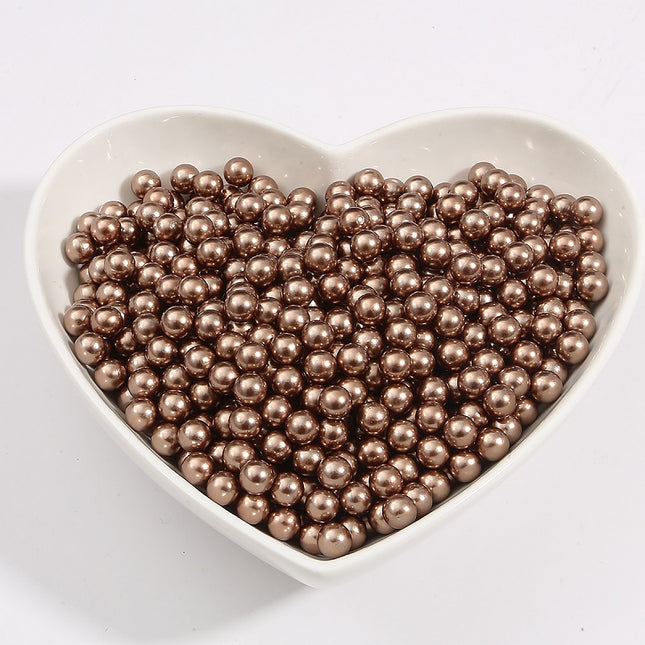 No Hole Round 3-10mm Imitation Pearl Loose Beads