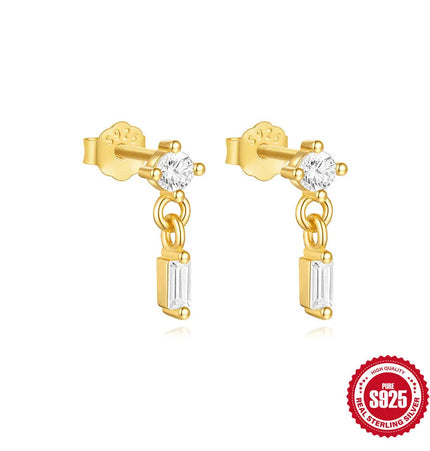 925 Silver Geometric Stud Earrings | Minimalist Wholesale Jewelry null